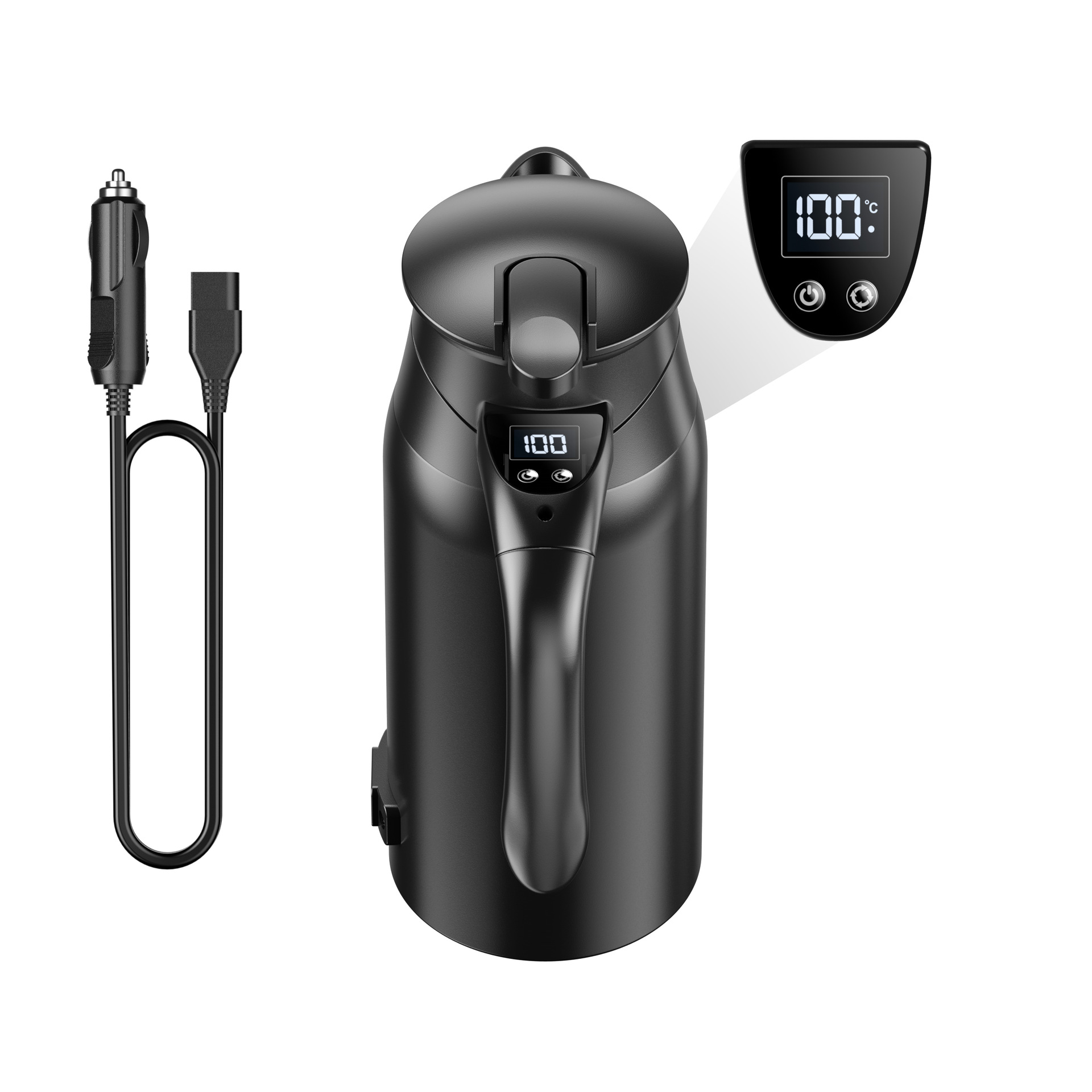 Cross-border car kettle: 12V24V dual voltage smart kettle, quick heating for car kettles and electric kettles